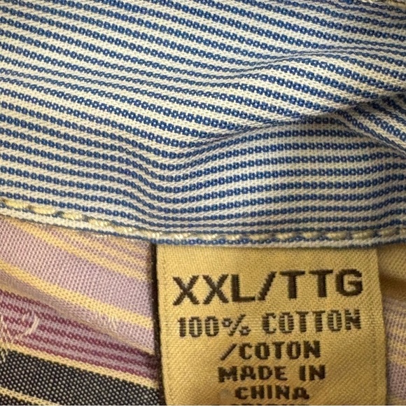 TOMMY BAHAMA Jeans Bars Stripes Sunburst Cotton L/S Button Down Shirt XXL NWT - Picture 13 of 15